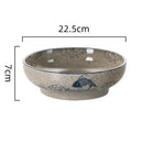 GobekUsa 9" Retro Ceramic Ramen Noodle Bowl - Japanese Style Soup Bowl for Pickled Cabbage Fish