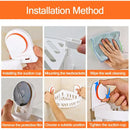 Modern white & orange abs bathroom shelf shower storage basket by Decorbites