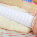 Textured white abs floating point rolling pin kitchen dough tool by Decorbites