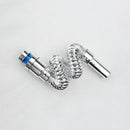 Silver metallic flexible abs kitchen sewer pipe with blue seal by Decorbites
