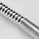 Silver metallic flexible abs kitchen sewer pipe with blue seal by Decorbites