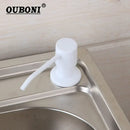 Modern black abs white soap dispenser for kitchen sink by Decorbites