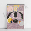 Modern pastel abstract art canvas wall print living room set of 6 by Decorbites