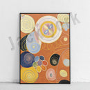 Modern pastel abstract art canvas wall print living room set of 6 by Decorbites