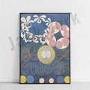 Modern pastel abstract art canvas wall print living room set of 6 by Decorbites