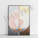 Modern pastel abstract art canvas wall print living room set of 6 by Decorbites