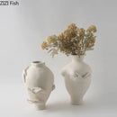 GobekUsa Abstract Art Ceramic Vase for Desk Decoration and Room Aesthetic
