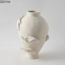 GobekUsa Abstract Art Ceramic Vase for Desk Decoration and Room Aesthetic