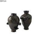 GobekUsa Abstract Art Ceramic Vase for Desk Decoration and Room Aesthetic