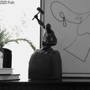 GobekUsa Abstract Art Character Statue Resin Sculpture Desk Ornament