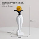 GobekUsa Abstract Art Female Body Decor Figurines Black White Resin Home Decor