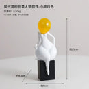 GobekUsa Abstract Art Female Body Decor Figurines Black White Resin Home Decor