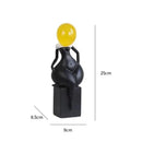 GobekUsa Abstract Art Female Body Decor Figurines Black White Resin Home Decor