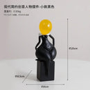 GobekUsa Abstract Art Female Body Decor Figurines Black White Resin Home Decor