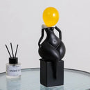 GobekUsa Abstract Art Female Body Decor Figurines Black White Resin Home Decor