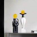 GobekUsa Abstract Art Female Body Decor Figurines Black White Resin Home Decor