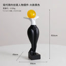 GobekUsa Abstract Art Female Body Decor Figurines Black White Resin Home Decor