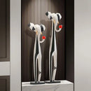 GobekUsa Abstract Art Living Room TV Cabinet, Modern High-End Decor, Large & Slender