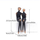 Abstract bronze couple figurine living room art lover decor by Decorbites
