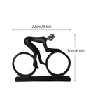 Abstract athlete statue sculpture – black & silver office decor by Decorbites