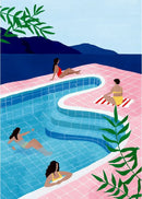 GobekUsa Abstract Beach Body Canvas Print - Home Decor