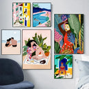 GobekUsa Abstract Beach Body Canvas Print - Home Decor