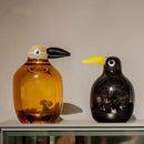 GobekUsa Abstract Bird Sculpture Transparent Home Decor Figurine