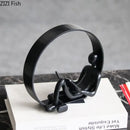 GobekUsa Abstract Black Characters Sculpture Resins Desk Decoration for Aesthetic Room Decor