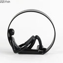 GobekUsa Abstract Black Characters Sculpture Resins Desk Decoration for Aesthetic Room Decor