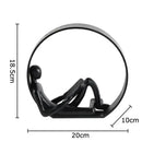 GobekUsa Abstract Black Characters Sculpture Resins Desk Decoration for Aesthetic Room Decor