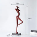 GobekUsa Abstract Black Metal Female Figure Sculpture Home Decor Accessory
