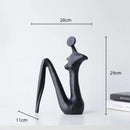 GobekUsa Abstract Black Metal Female Figure Sculpture Home Decor Accessory