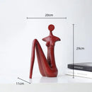 GobekUsa Abstract Black Metal Female Figure Sculpture Home Decor Accessory