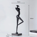 GobekUsa Abstract Black Metal Female Figure Sculpture Home Decor Accessory