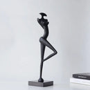 GobekUsa Abstract Black Metal Female Figure Sculpture Home Decor Accessory