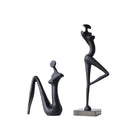 GobekUsa Abstract Black Metal Female Figure Sculpture Home Decor Accessory