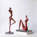 GobekUsa Abstract Black Metal Female Figure Sculpture Home Decor Accessory