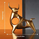 GobekUsa Abstract Bull Sculpture Cattle Statue for Home Decor Living Room Ornament