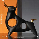 GobekUsa Abstract Bull Sculpture Cattle Statue for Home Decor Living Room Ornament