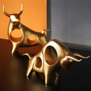 GobekUsa Abstract Bull Sculpture Cattle Statue for Home Decor Living Room Ornament
