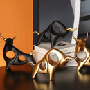 GobekUsa Abstract Bull Sculpture Cattle Statue for Home Decor Living Room Ornament