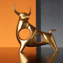 GobekUsa Abstract Bull Sculpture Cattle Statue for Home Decor Living Room Ornament