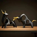 GobekUsa Abstract Bull Sculpture Cattle Statue for Home Decor Living Room Ornament