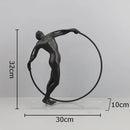 GobekUsa Abstract Cast Iron Acrobatics Sculpture Desk Decoration Slender Figures