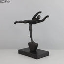 GobekUsa Abstract Cast Iron Figure Sculpture Modern Home Decor Statue Craft