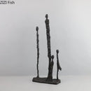 GobekUsa Abstract Cast Iron Figure Sculpture Modern Home Decor Statue Craft