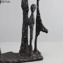 GobekUsa Abstract Cast Iron Figure Sculpture Modern Home Decor Statue Craft