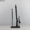GobekUsa Abstract Cast Iron Figure Sculpture Modern Home Decor Statue Craft