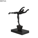 GobekUsa Abstract Cast Iron Figure Sculpture Modern Home Decor Statue Craft