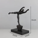 GobekUsa Abstract Cast Iron Figure Sculpture Modern Home Decor Statue Craft